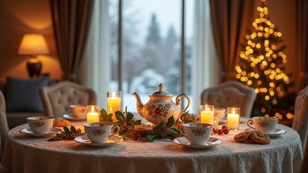 L'art d'offrir du thé de Noël pour une fête réussie
